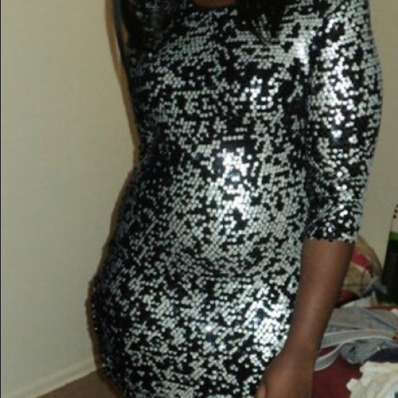 Sequins Dress Black / Sliver - Picture 2 of 2